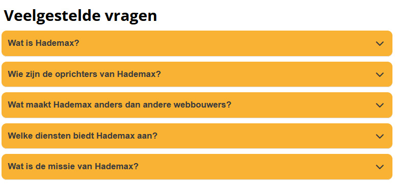 Hademax klantenvergadering met website presentatie op televisie